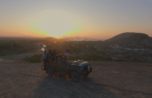 Jeep during Sunset Leopard Safari in Jawai Rajasthan