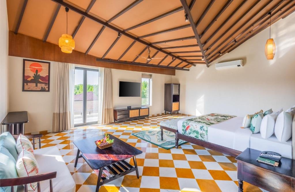 Spacious interior of the Superior Suite at The Forest Chapter, Jawai